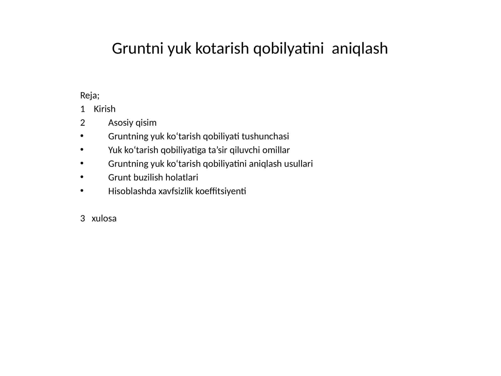 mustaqil ish