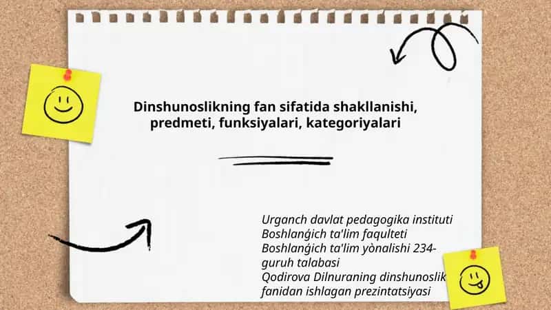 Qodirova Dilnuraning dinshunoslik fanidan ishlagan prezintatsiyasi