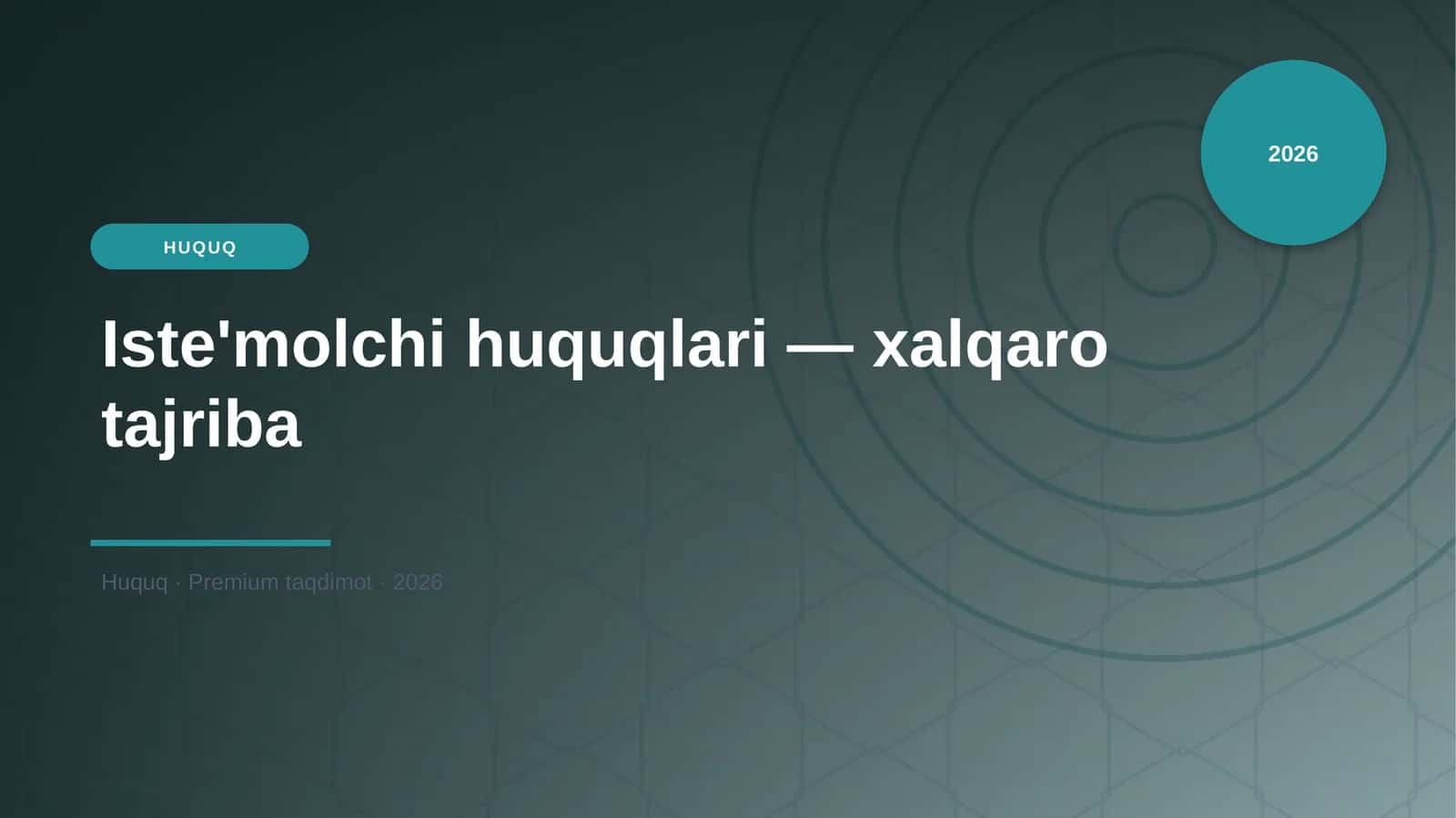 Iste'molchi huquqlari — xalqaro tajriba