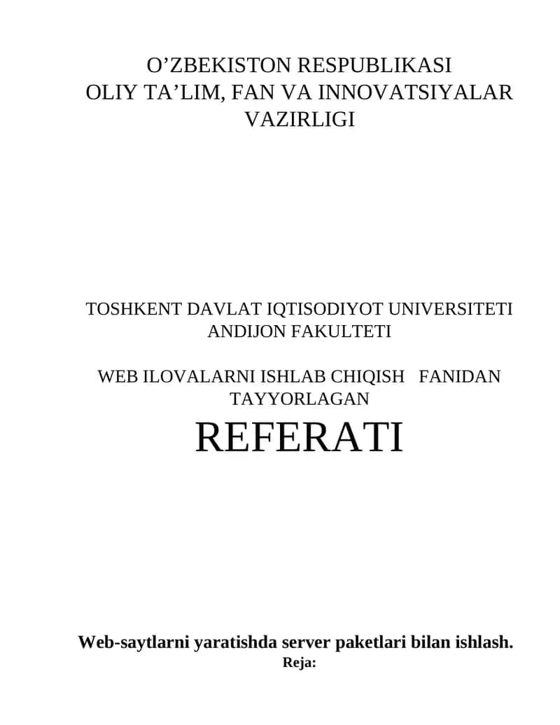 Web dasturlash texnologiyalari, ssenariyli tillar “Mijoz-server” texnologiyasi