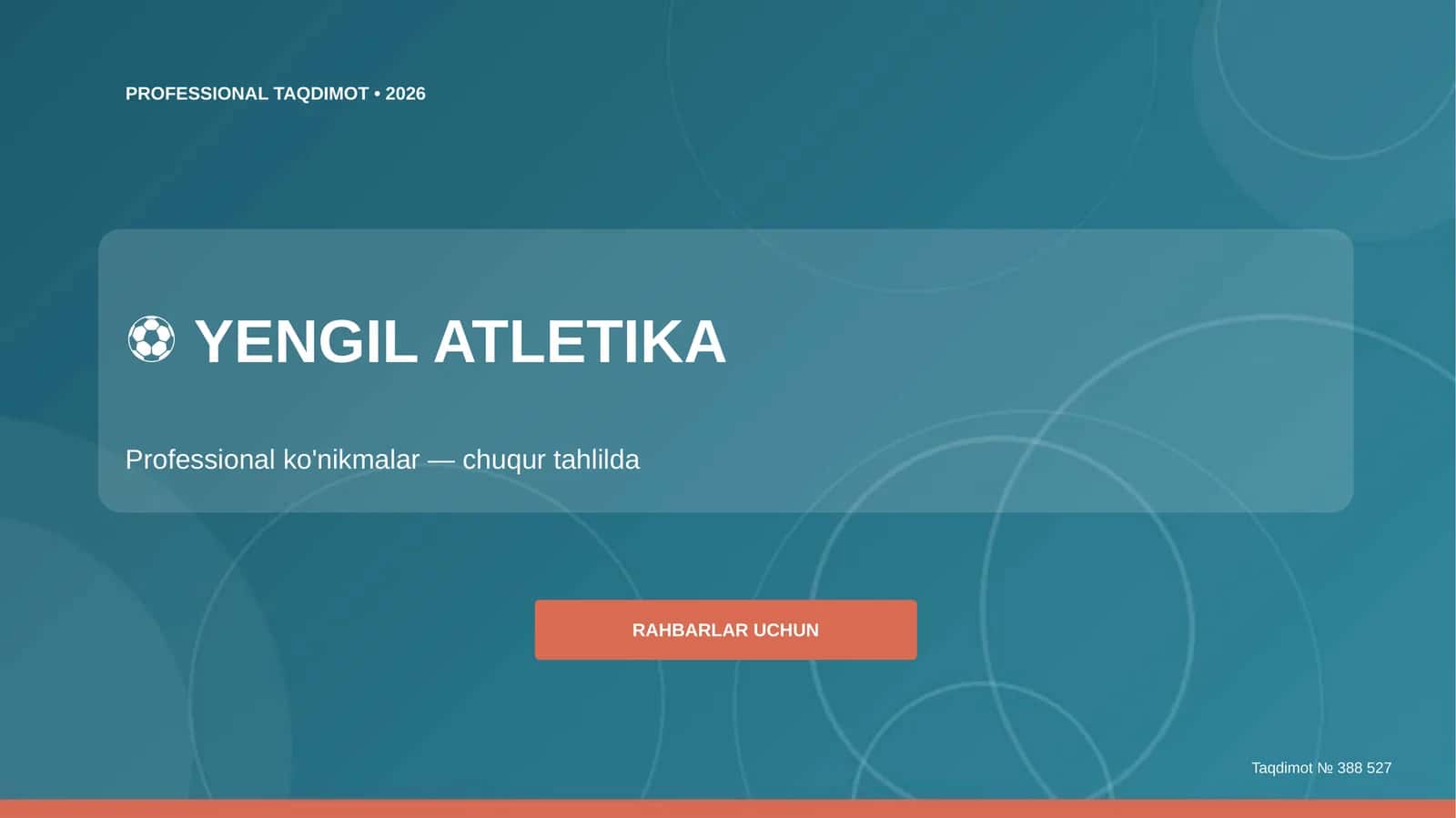 Yengil Atletika: Professional Ko'nikmalar (Chuqur Tahlilda)