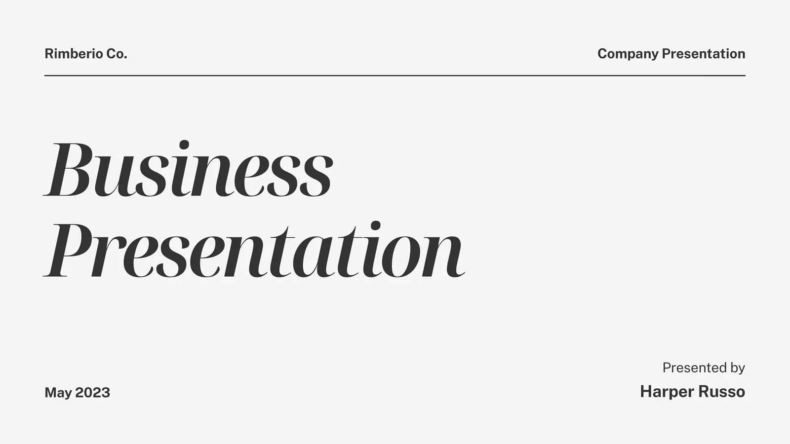 Business Presentation