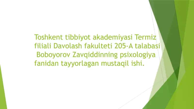 Psixologik salomatlik mezonlari