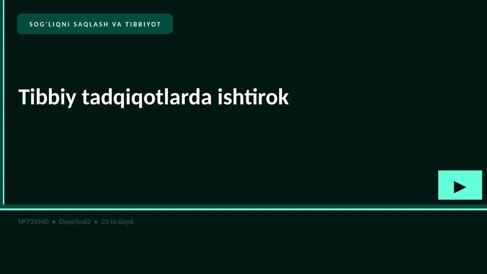 Tibbiy tadqiqotlarda ishtirok