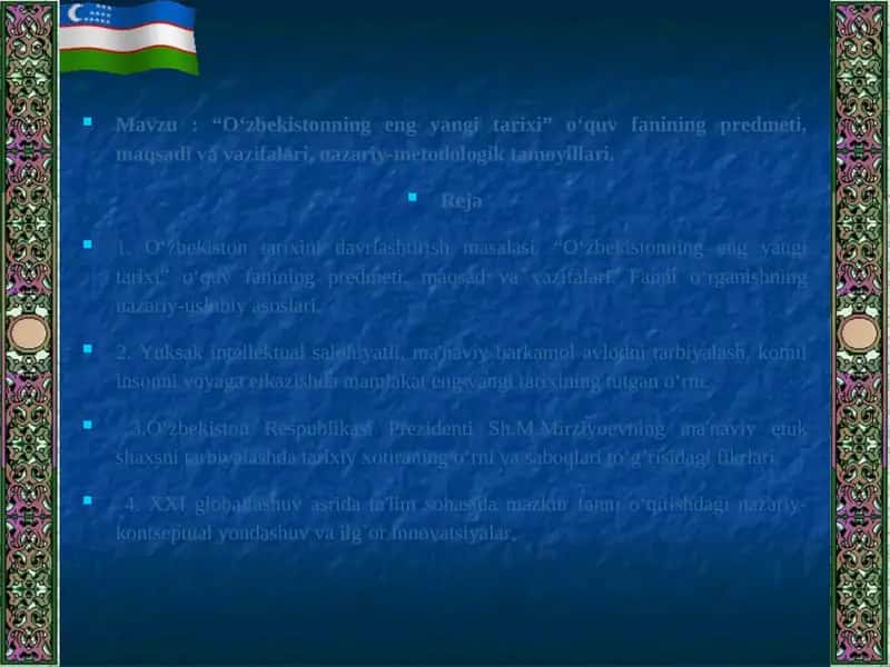 O‘zbеkistonning eng yangi tarixi