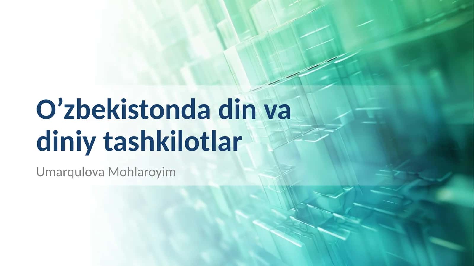 O’zbekistonda din va diniy tashkilotlar