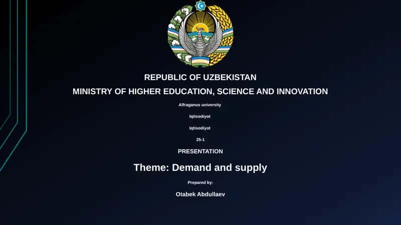 Demand and supply