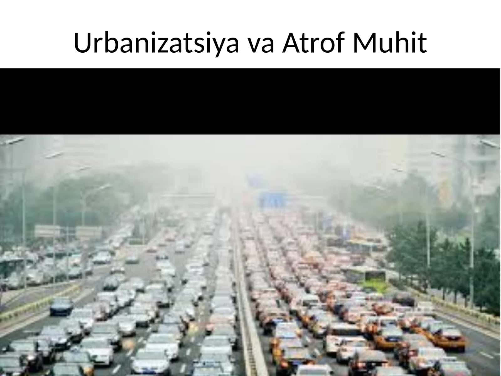 urbanizatsiya atrof muhit