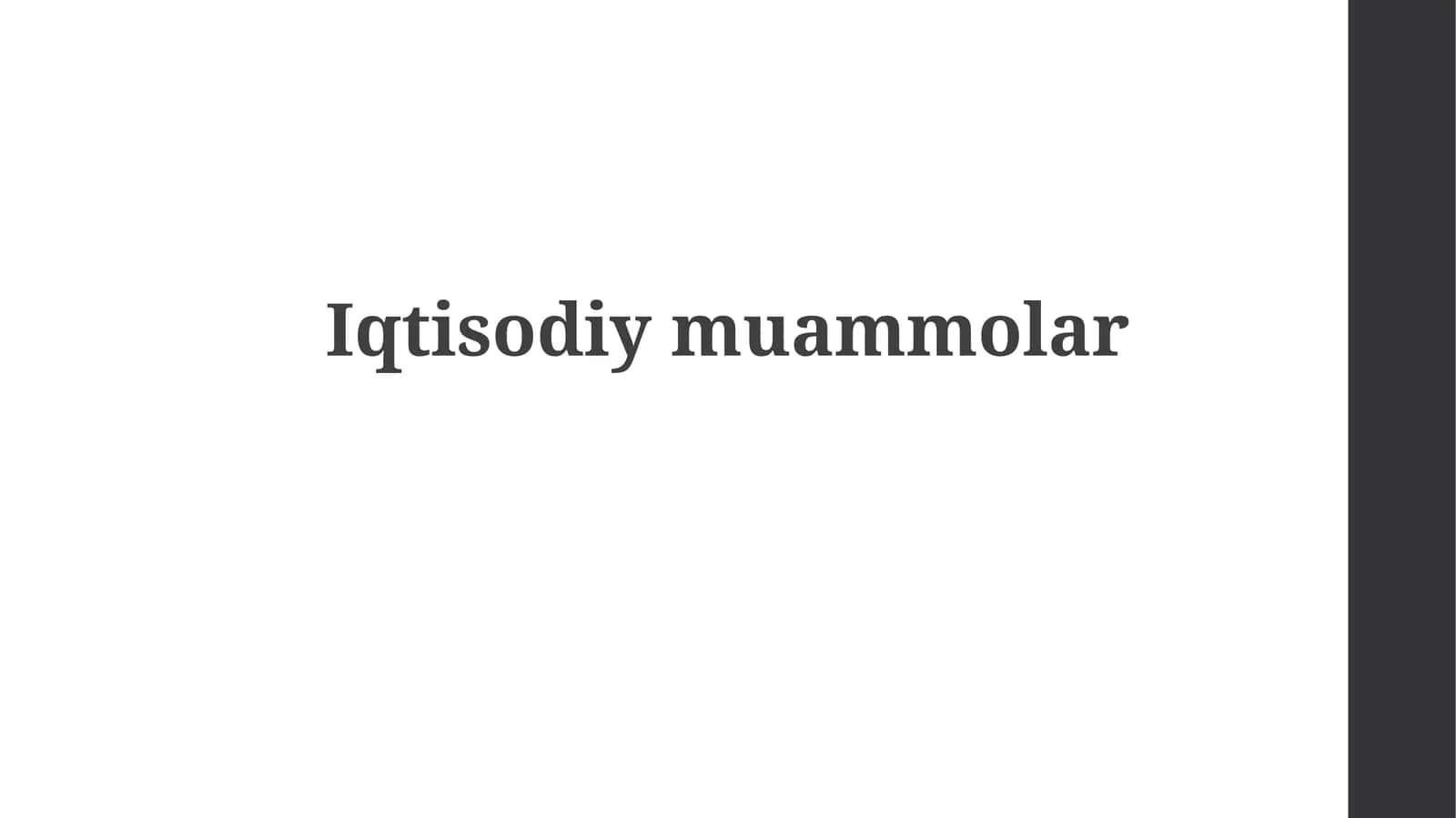 Iqtisodiymuammolar