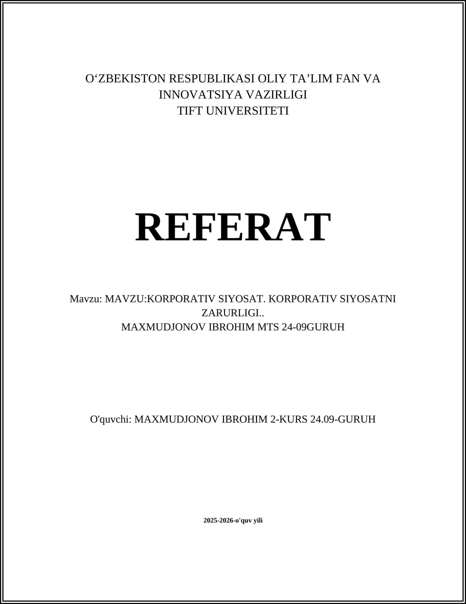 Korporativ siyosat
