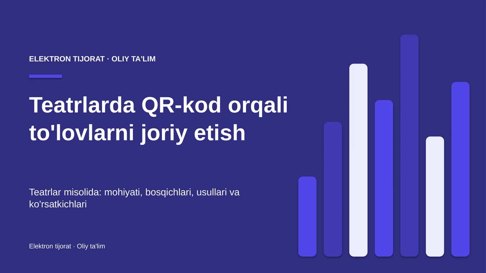 Teatrlarda QR-kod orqali to'lovlarni joriy etish