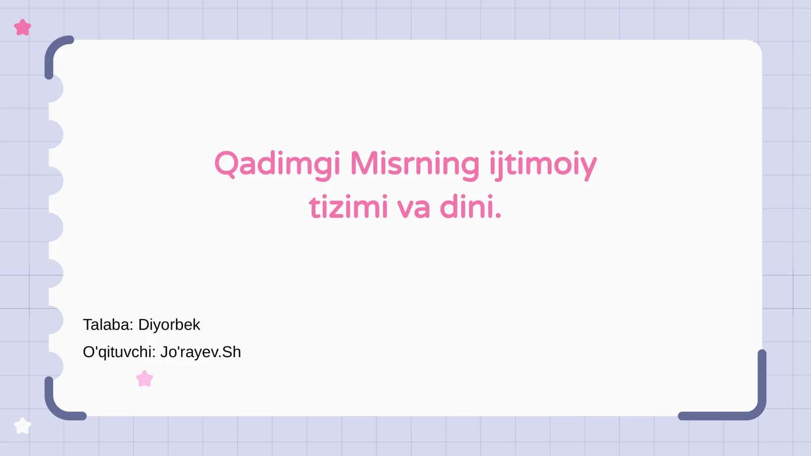 Qadimgi Misrning ijtimoiy tizimi va dini