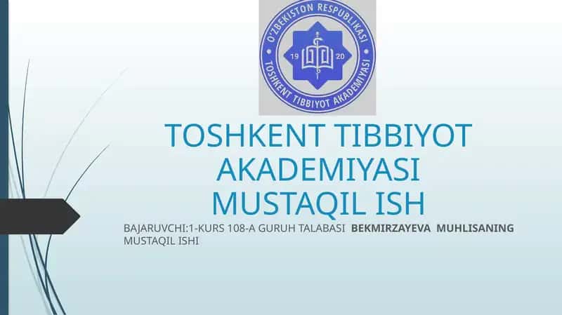O’ZBEKISTON RESPUBLIKASIDA INSON SALOMATLIGI OLIY QADRIYAT SIFATIDA