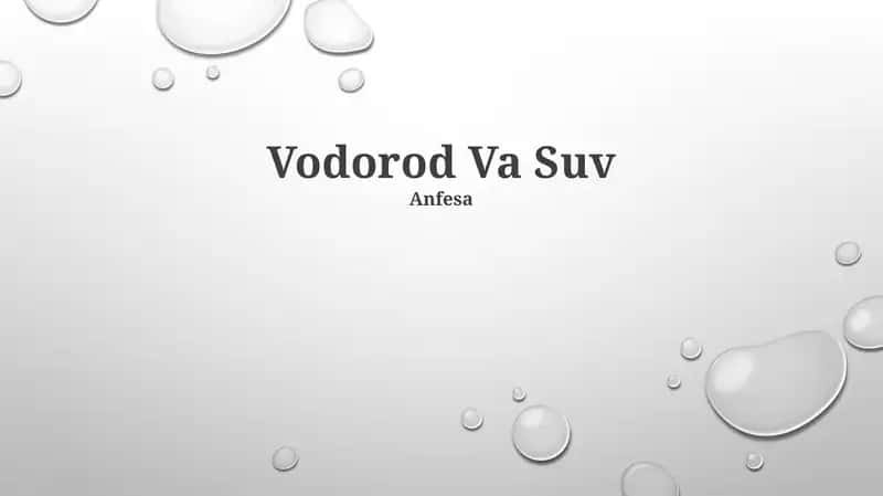 Vodorod Va Suv