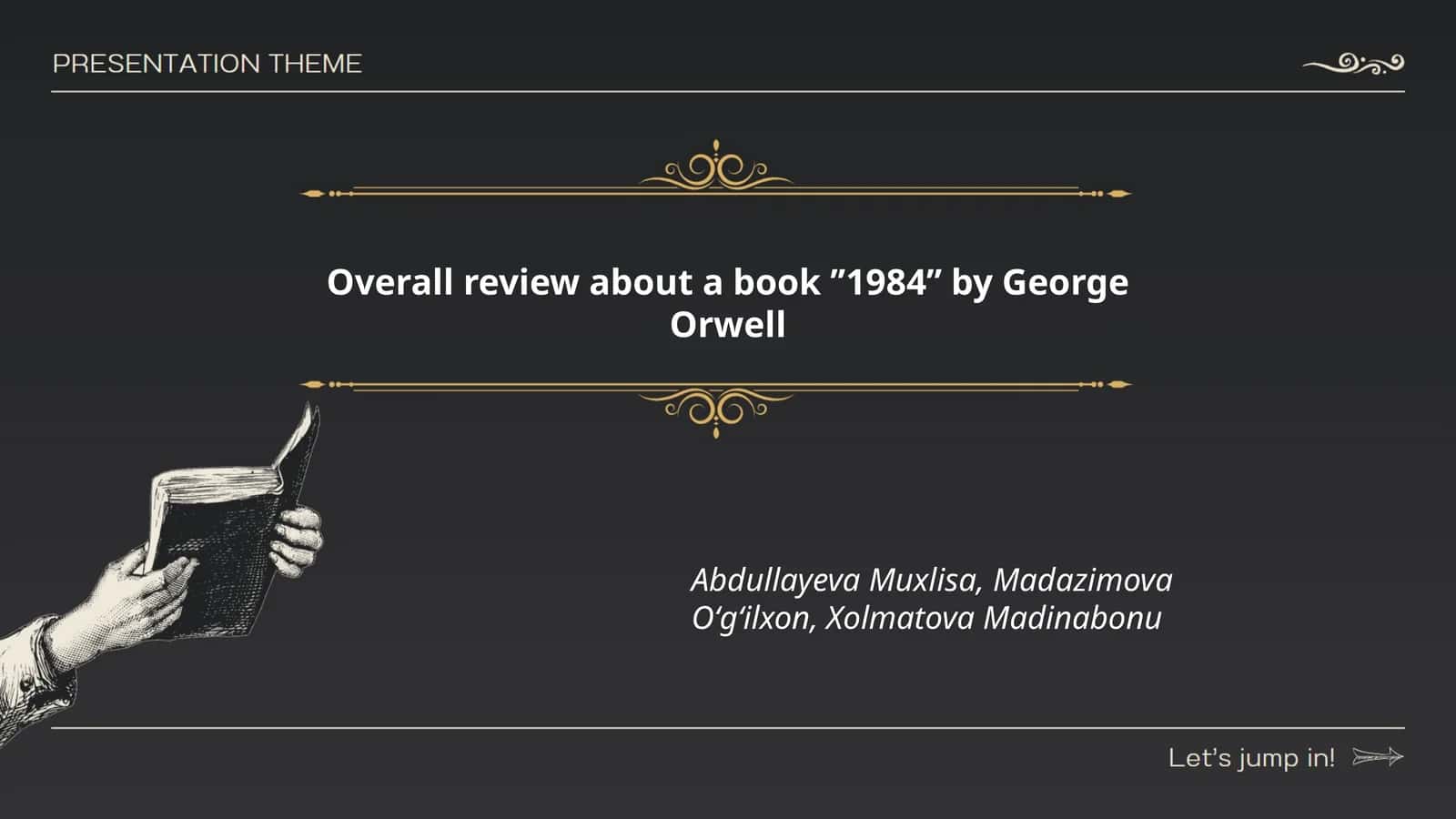 Tahlil: "1984" by George Orwell haqida