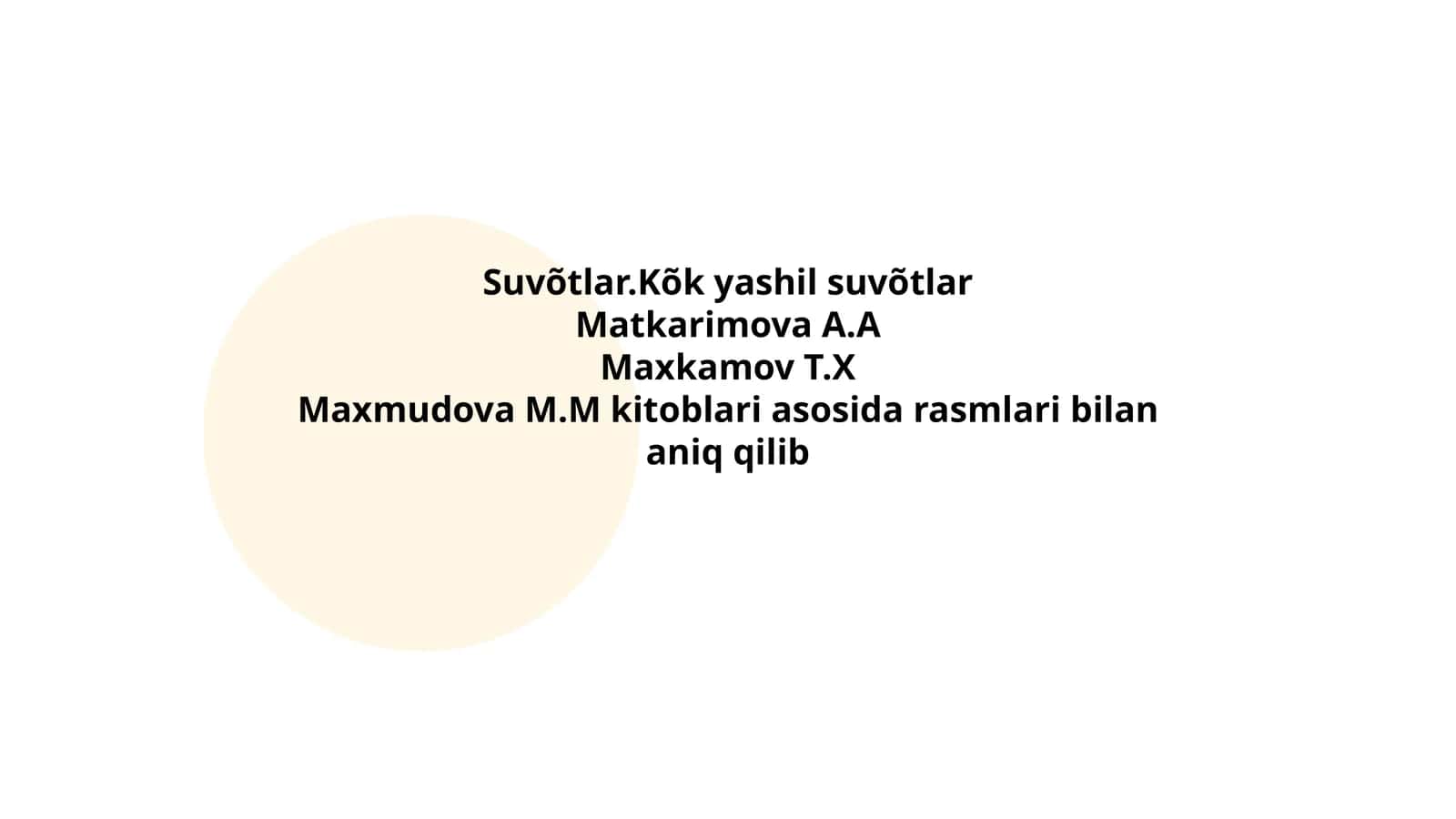Suvõtlar.Kõk yashil suvõtlar