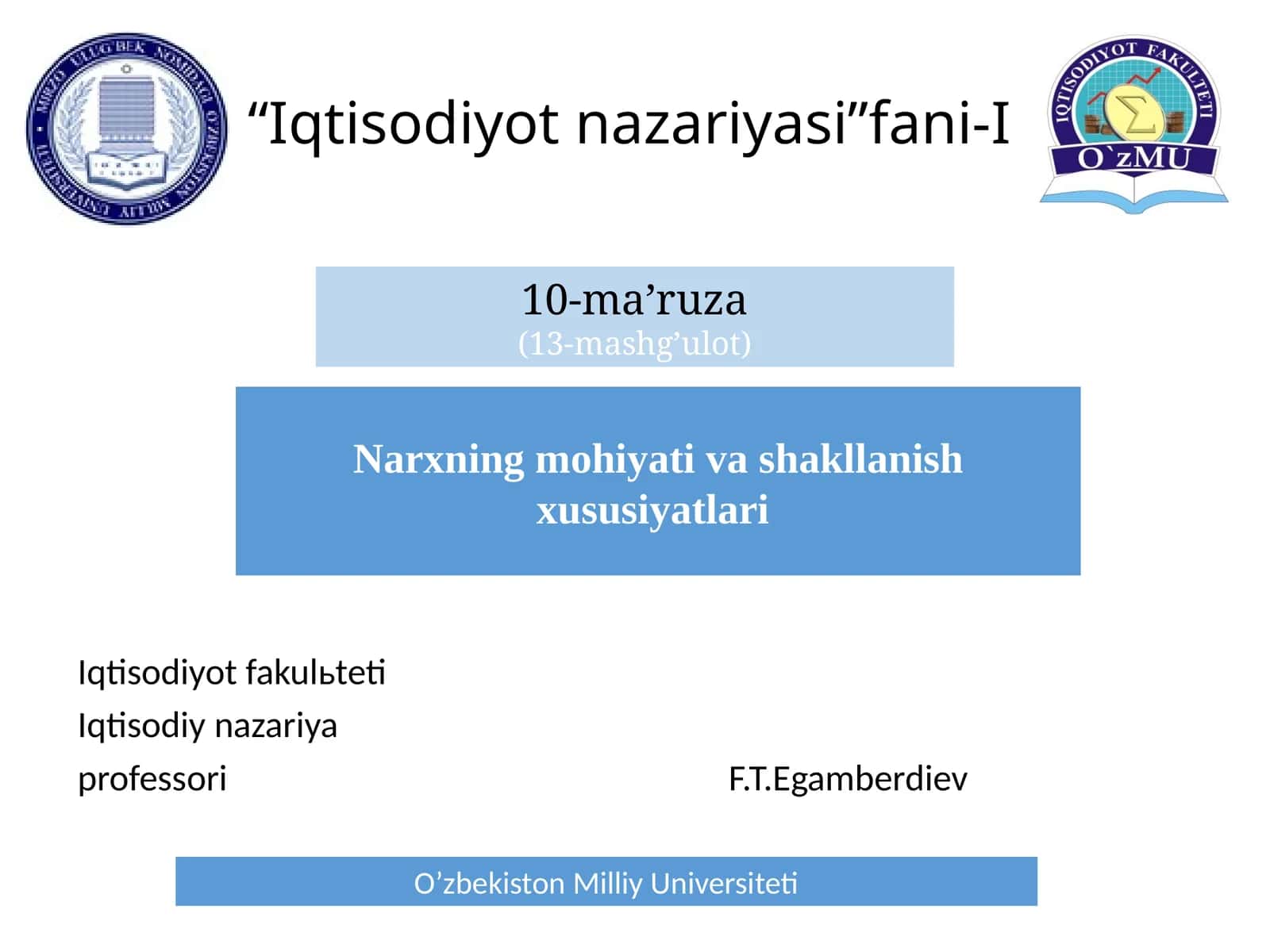 Iqtisodiyot nazariyasi