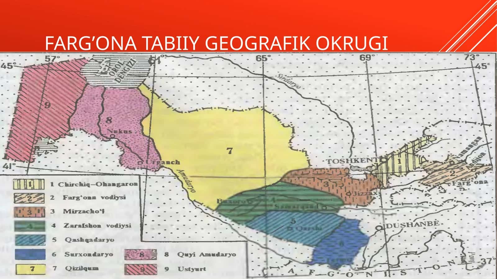 7-sinf. Geografiya. Farg'ona tabiiy geografik okrugi