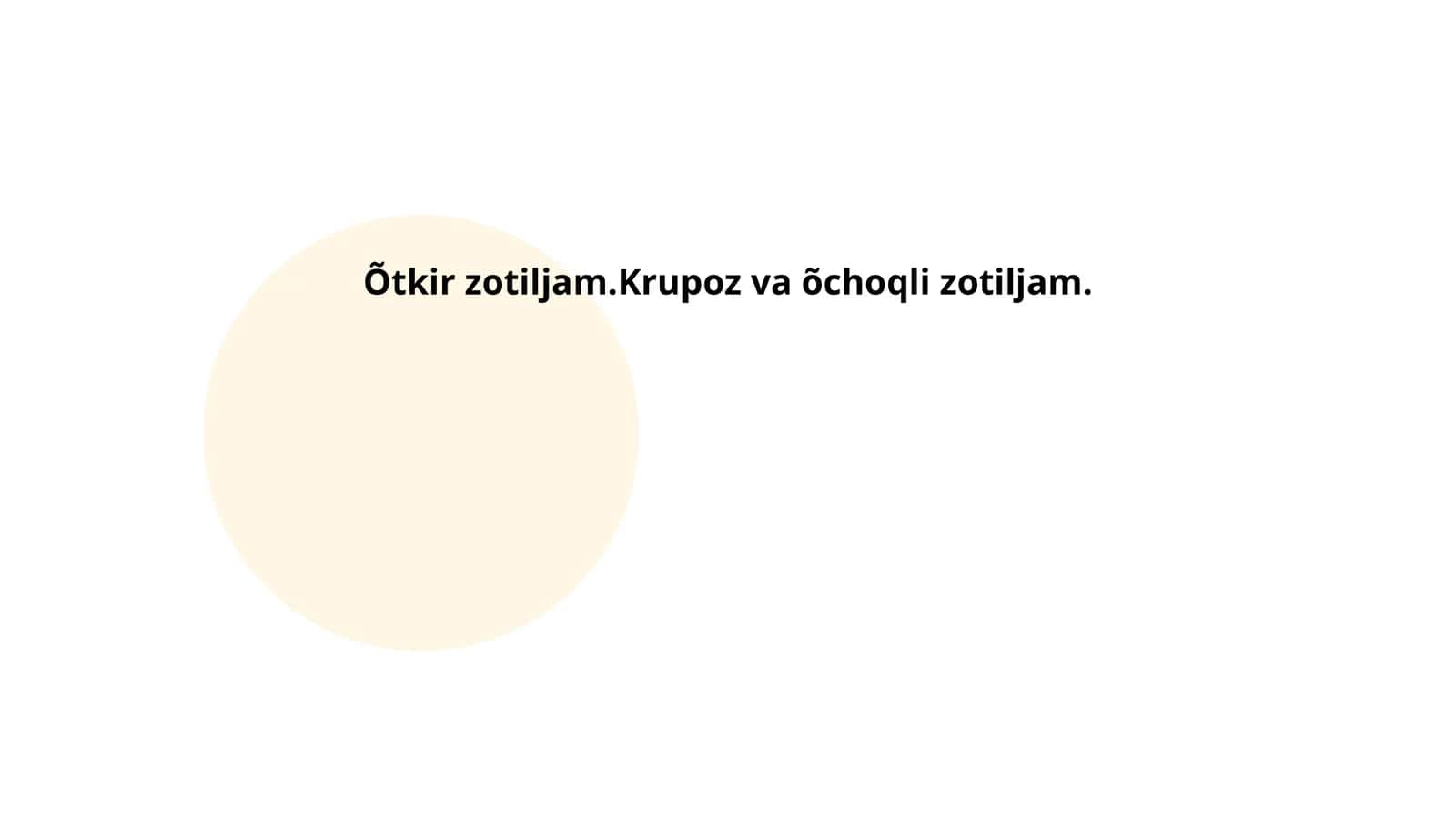 Õtkir zotiljam.Krupoz va õchoqli zotiljam