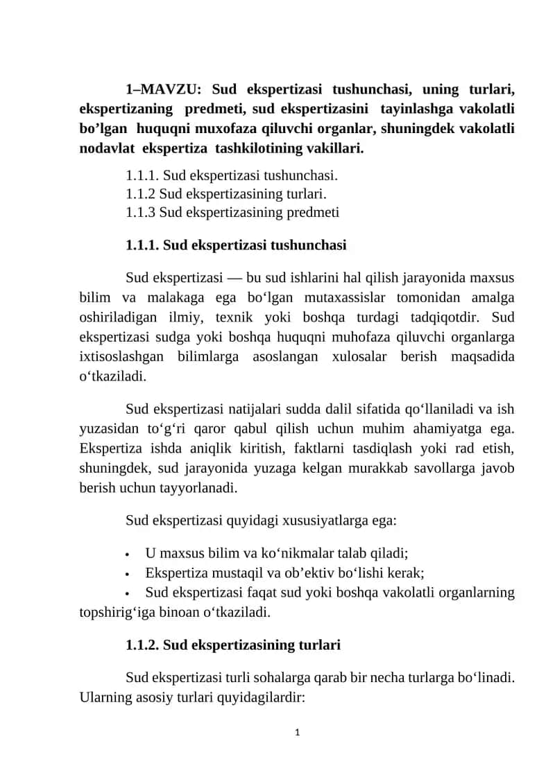 Sud ekspertizasi tushunchasi