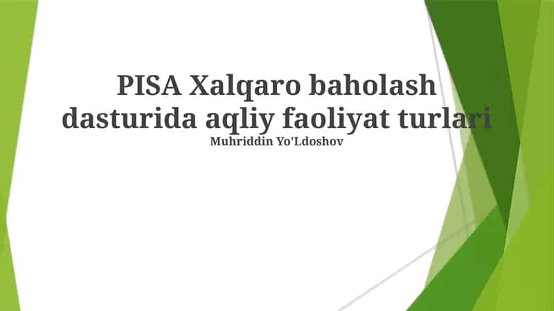 PISA Xalqaro baholash dasturi