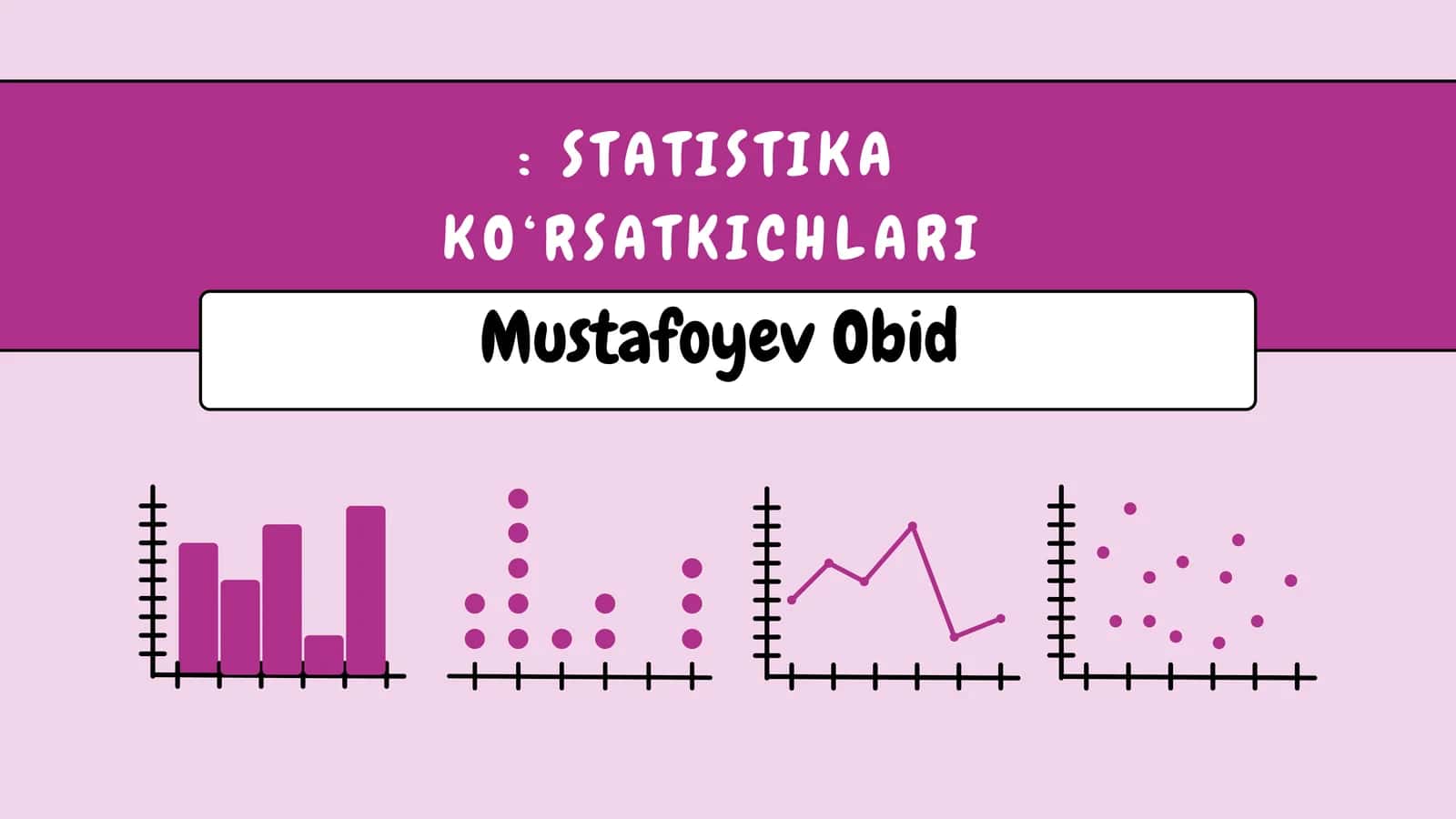 STATISTIKA KO‘RSATKICHLARI