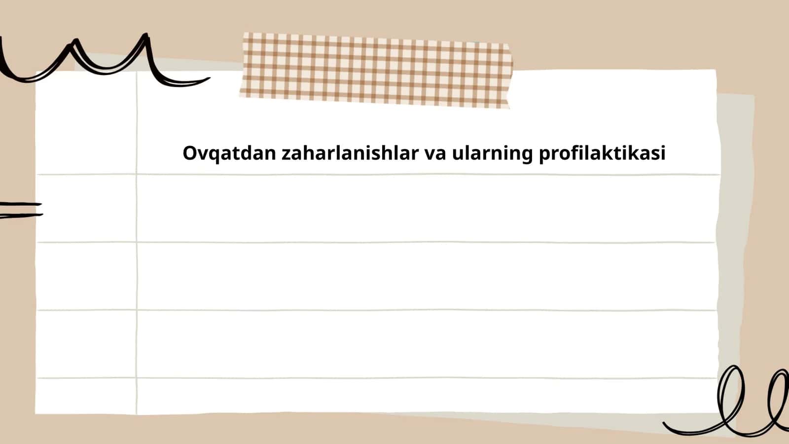 Ovqatdan zaharlanishlar va ularning profilaktikasi
