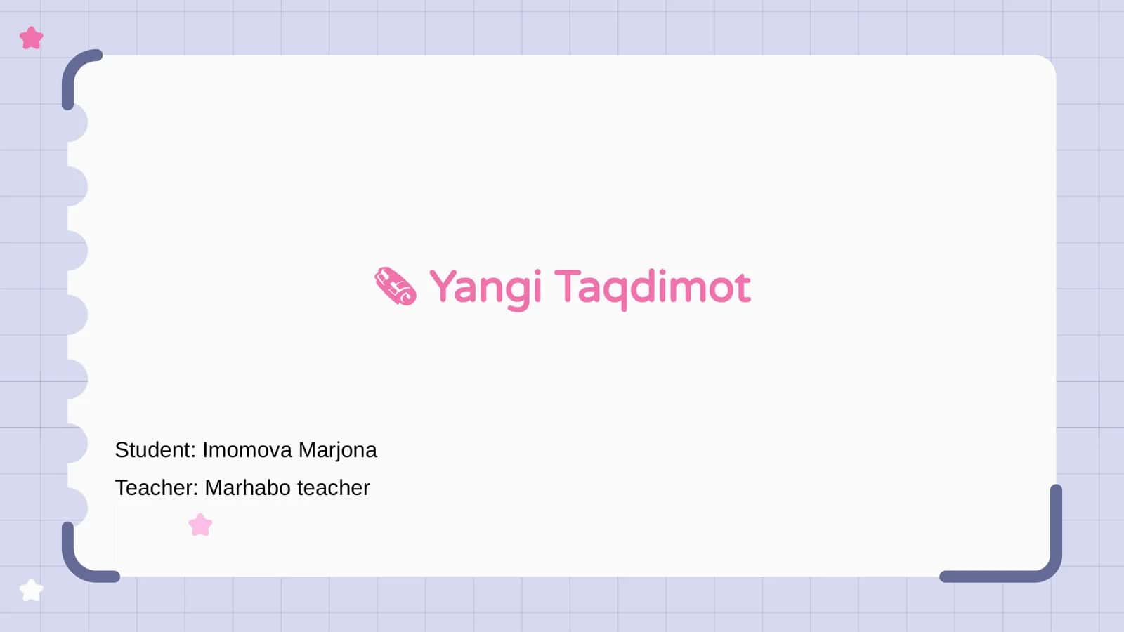 Yangi Taqdimot