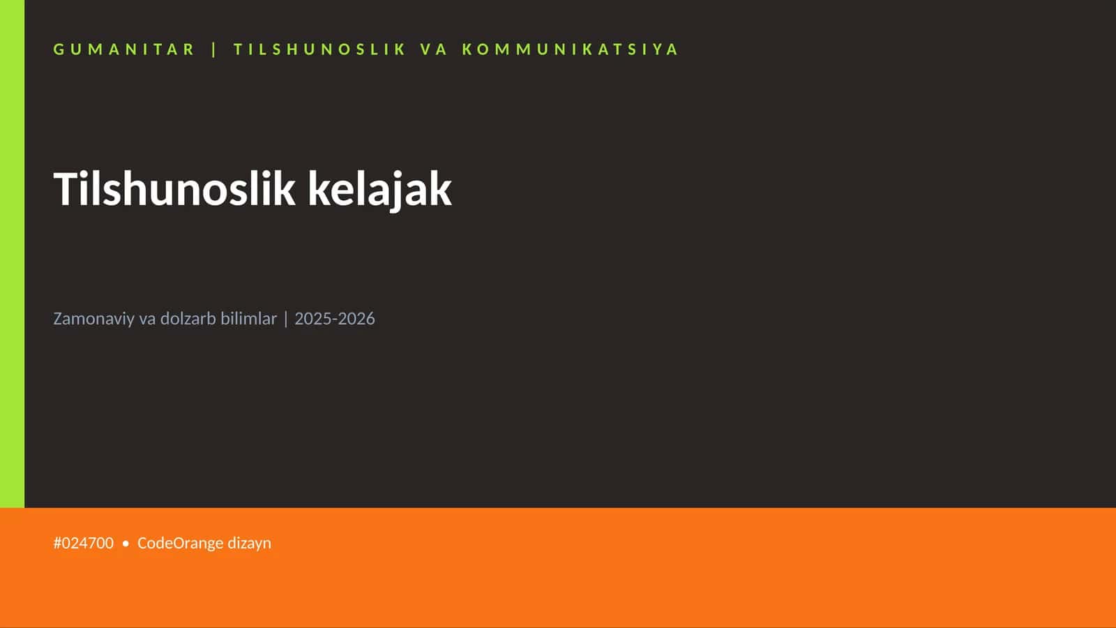 Tilshunoslik kelajak