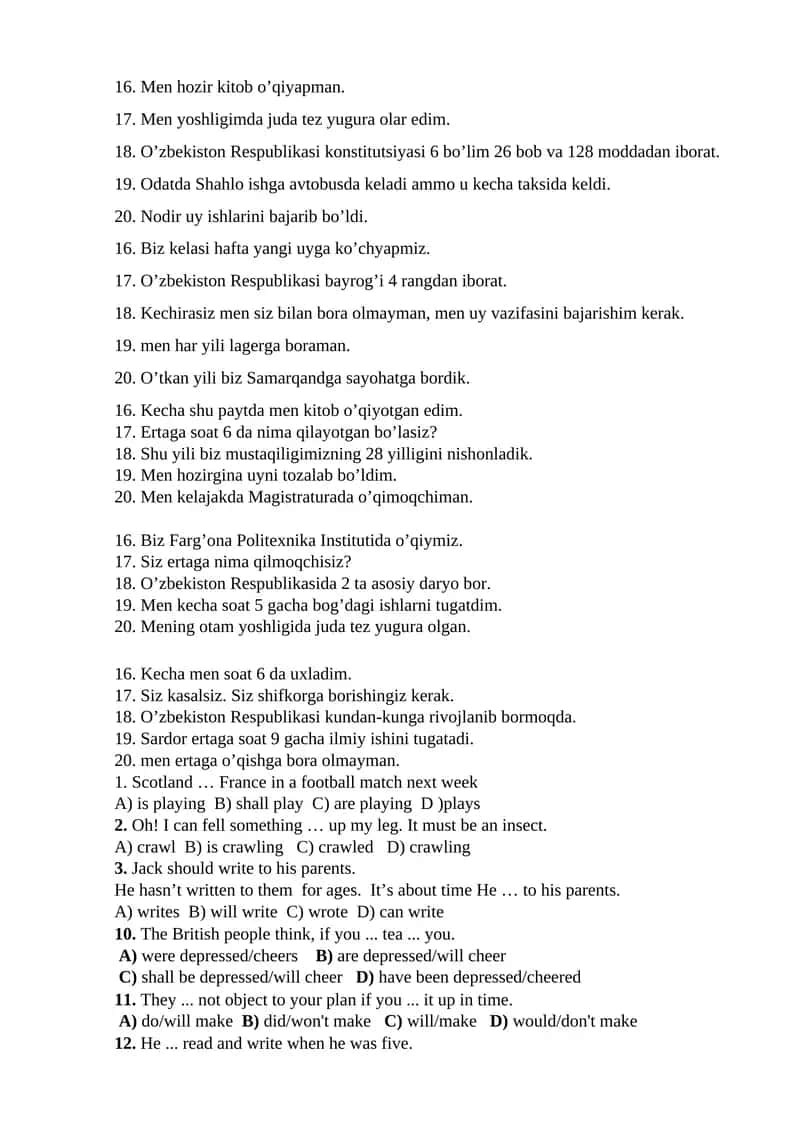 O'zbekiston Respublikasi Konstitutsiyasi