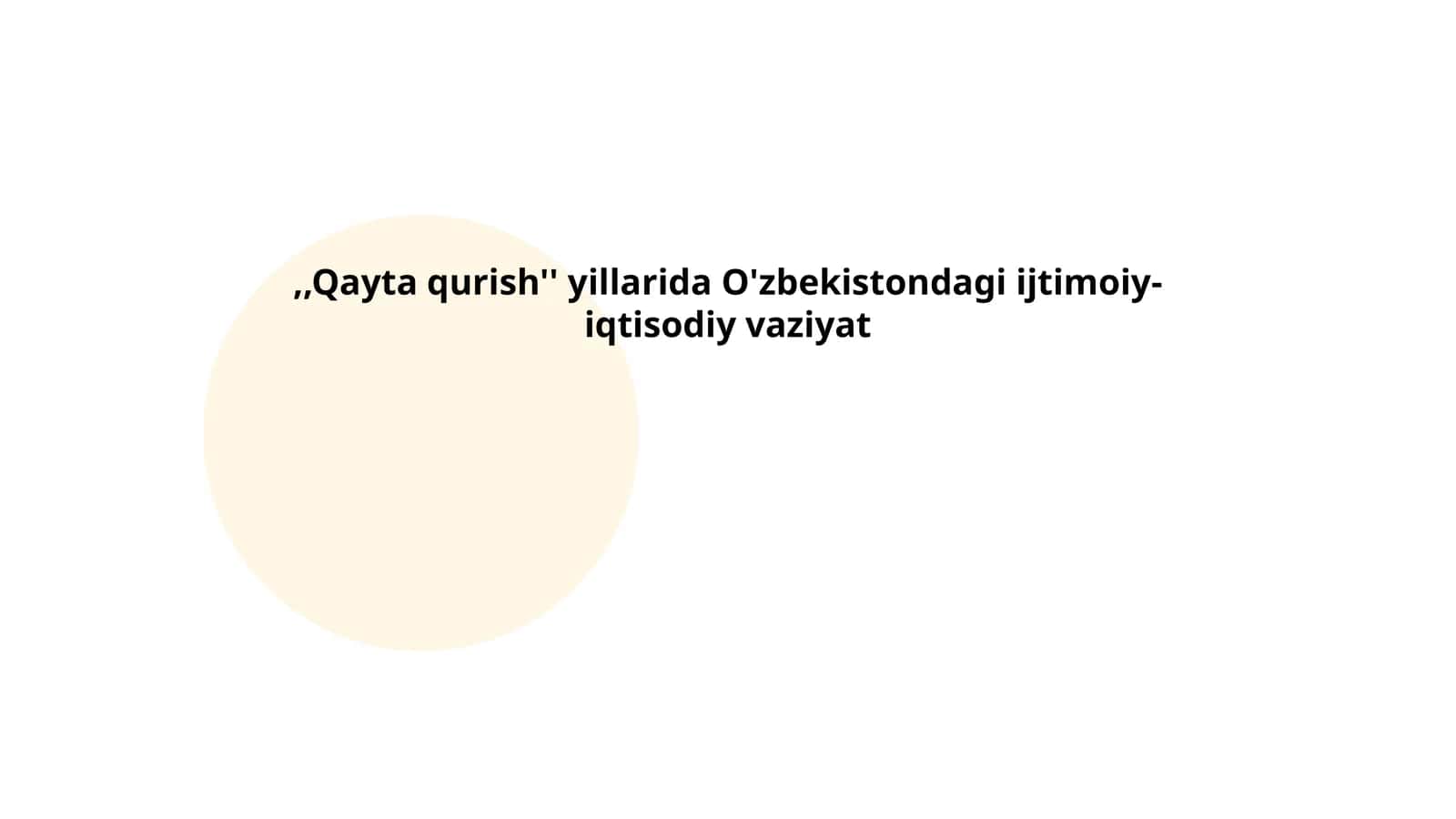 "Qayta qurish" yillarida O'zbekistondagi ijtimoiy-iqtisodiy vaziyat