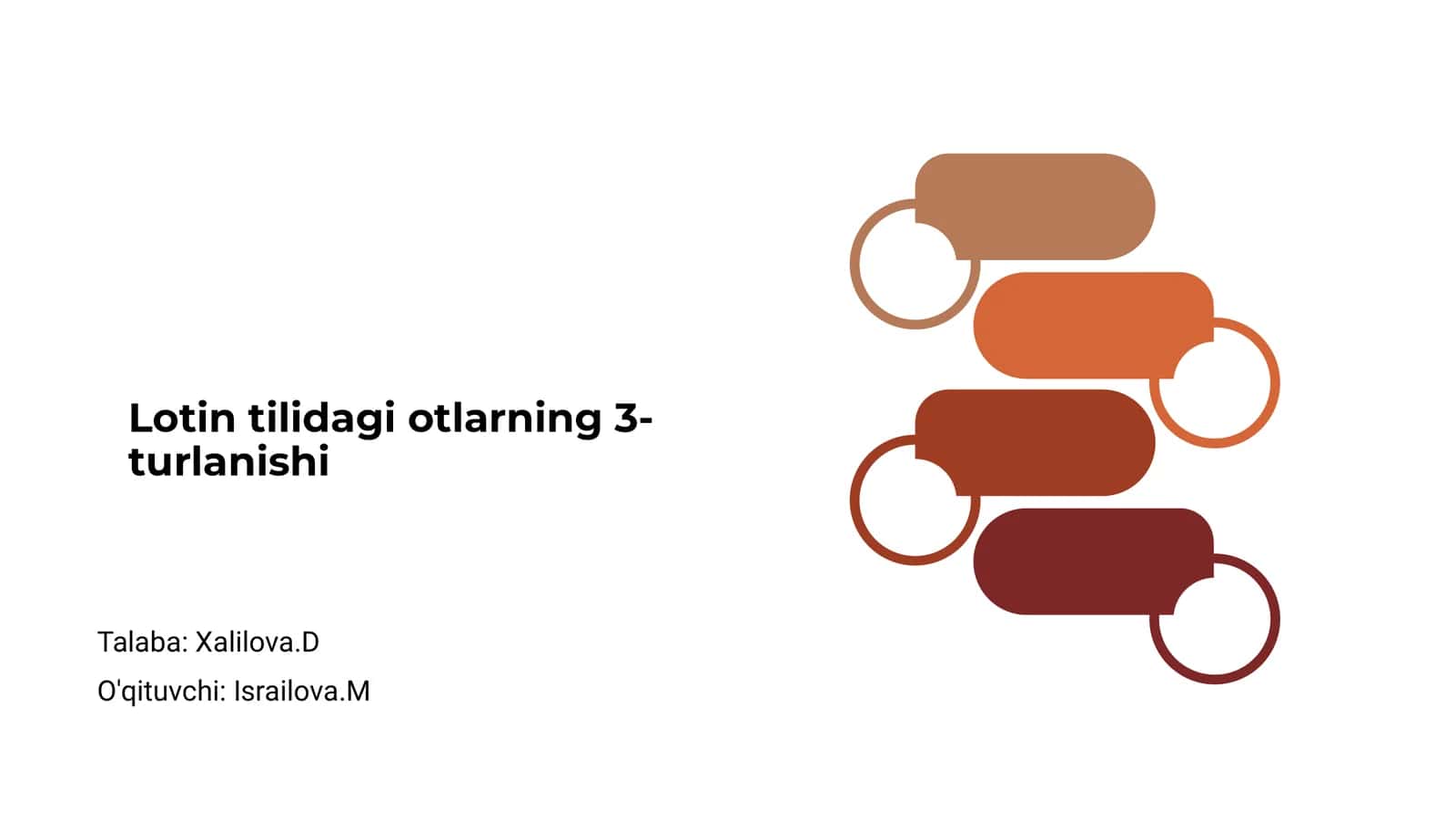 Lotin tilidagi otlarning 3-turlanishi