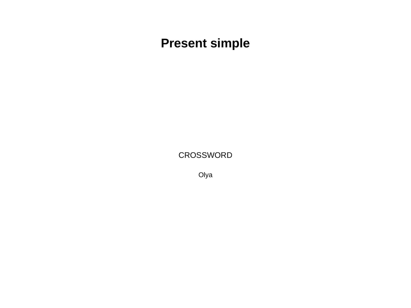 Present simple