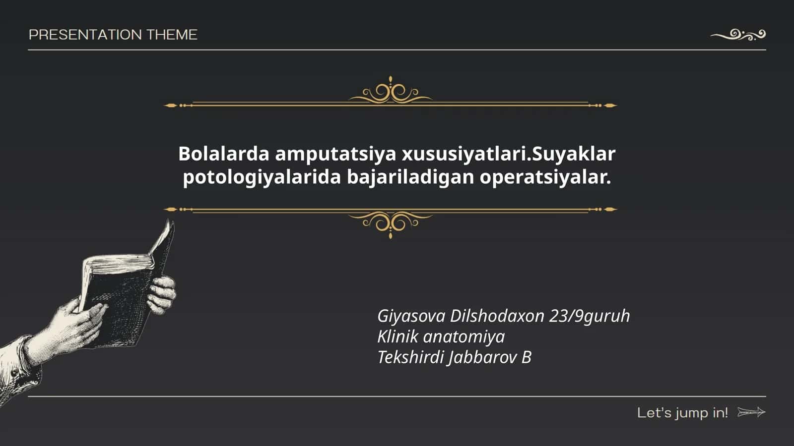 Bolalarda amputatsiya xususiyatlari