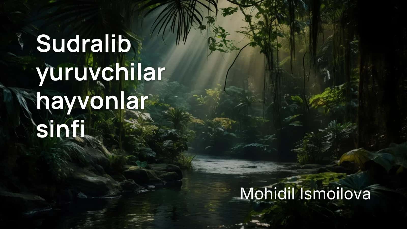 Zoologiya fani Sudralib yuruvchilar mavzusida slayd