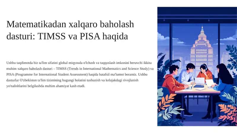 Matematikadan xalqaro baholash dasturi fanidan.pptx