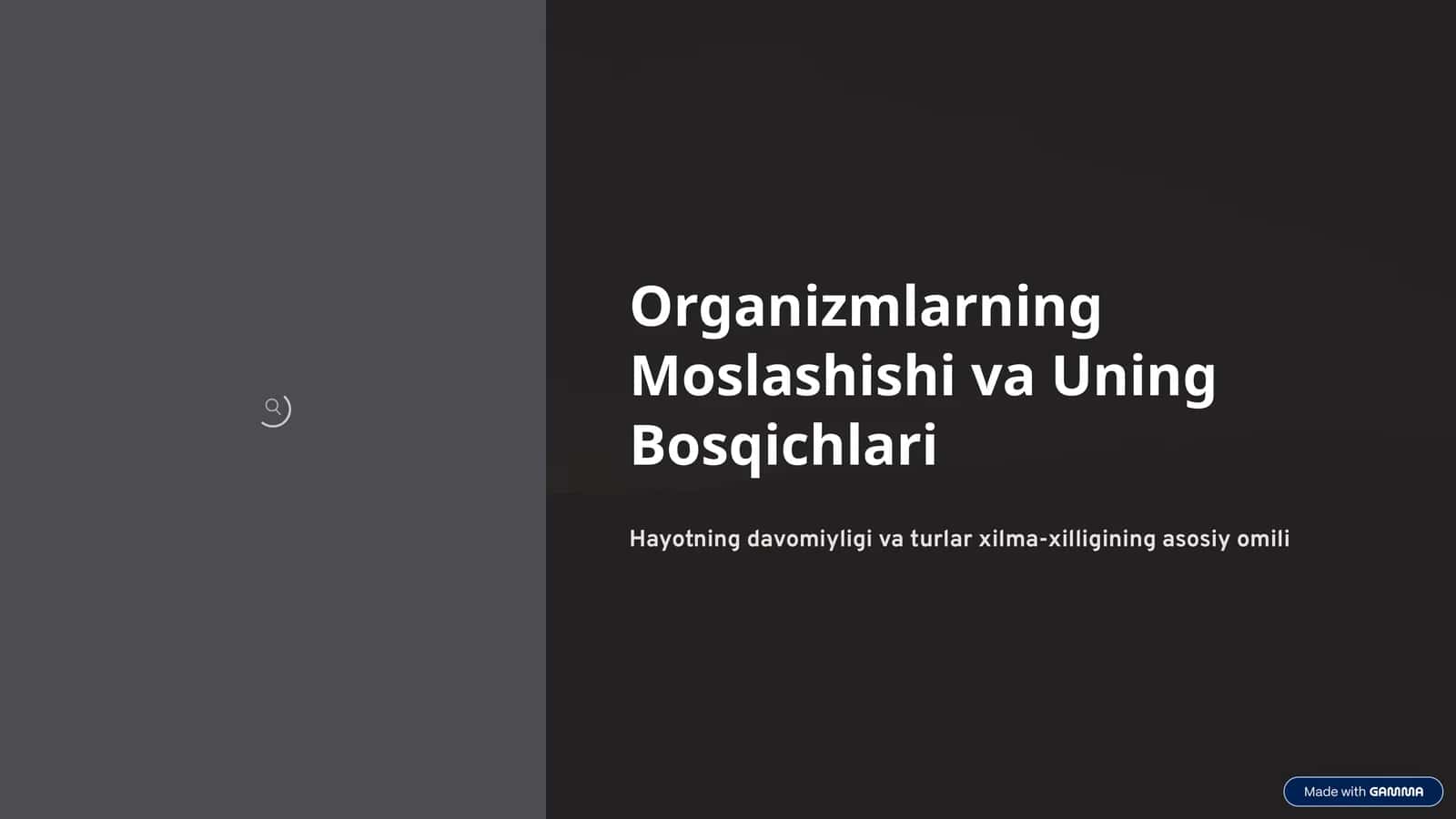 Organizmlarning Moslashishi va Uning Bosqichlari