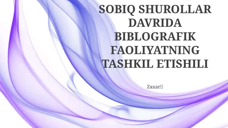 Sovet davri bibliografik amaliyotining ta'siri va merosi