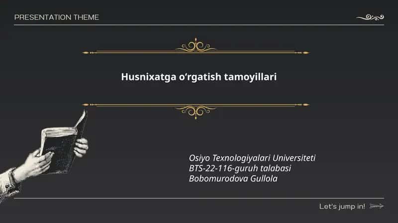 Husnixatga oʻrgatish tamoyillari