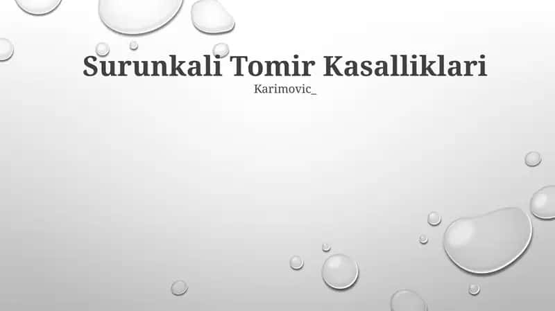 Surunkali Tomir Kasalliklari