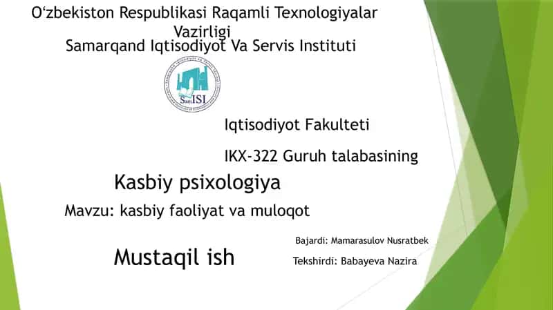 Kasbiy psixologiya