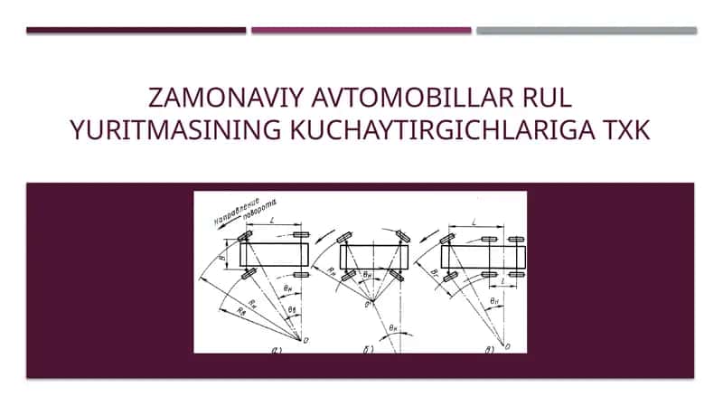 Avtomobilning rulyuritmasi