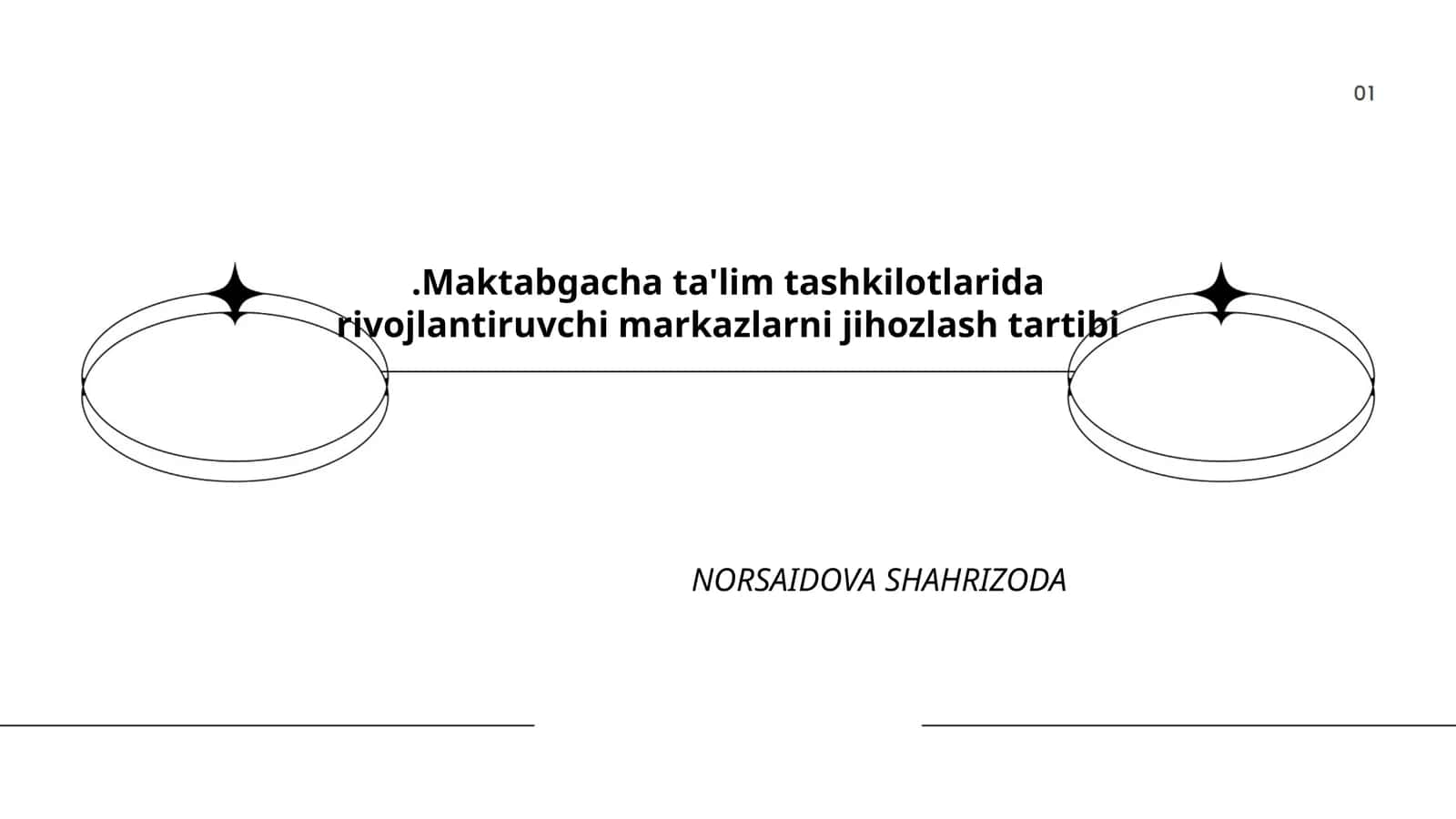 Rivojlantiruvchi markazlar uchun zarur jihozlar roʻyxati