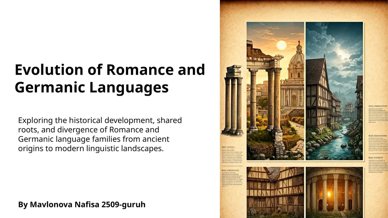 Evolution of Romance and Germanic Languages