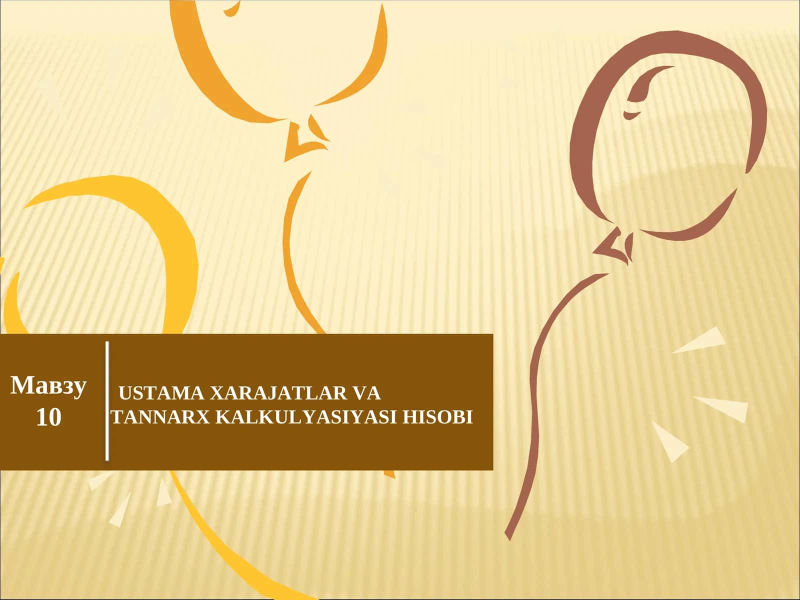 USTAMA XARAJATLAR VA TANNARX KALKULYASIYASI HISOBI