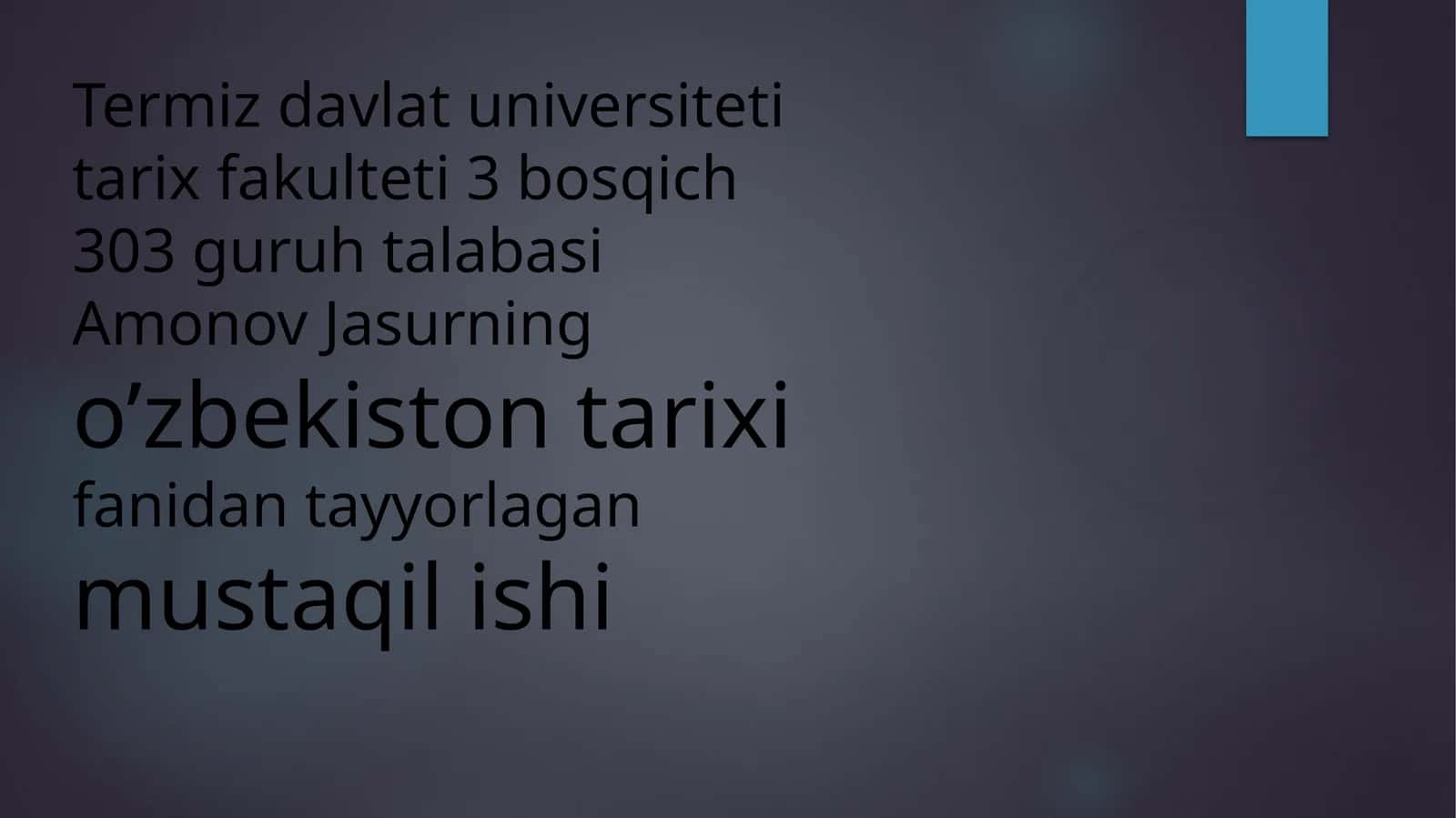 SHO'ROI ISLOMNING TUZILISHI VA UNING FAOLIYATI