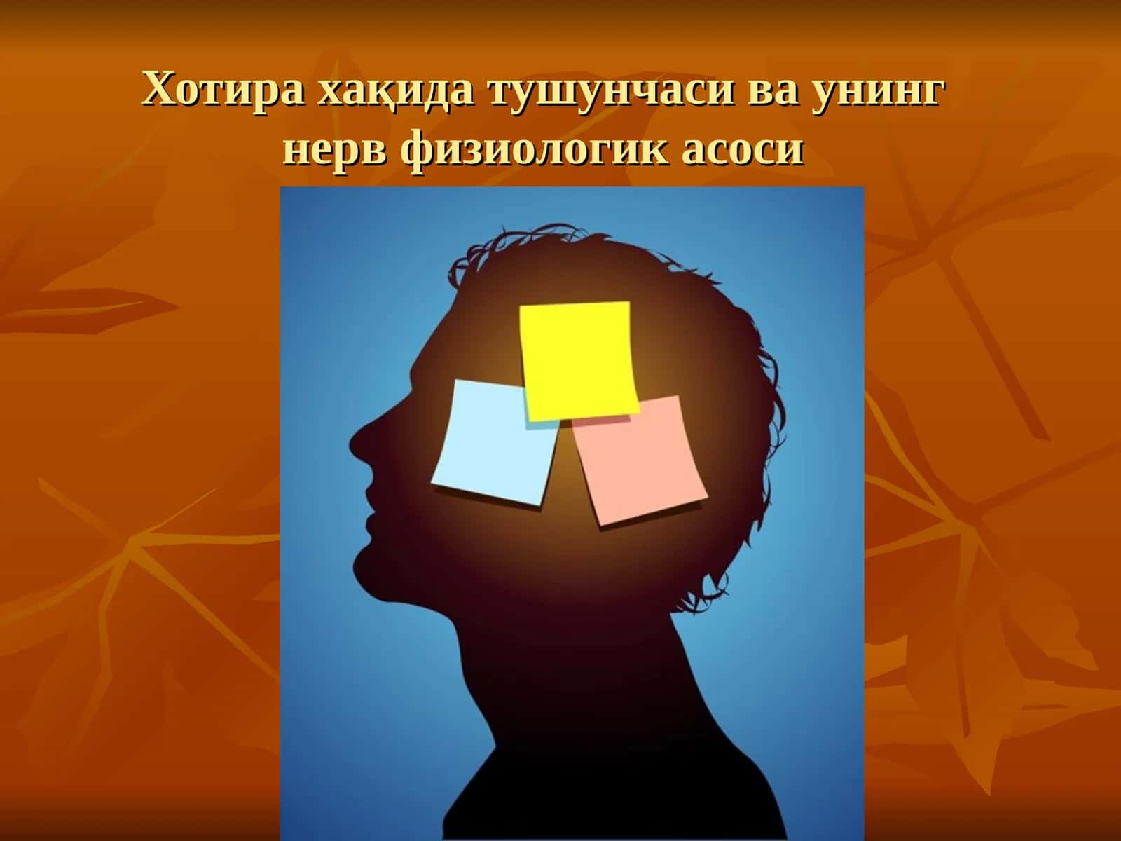 Хотира хақида тушунчаси ва унинг нерв физиологик асоси