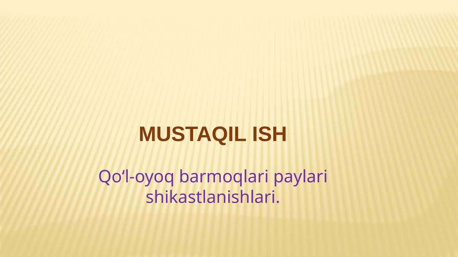 Qoʻl-oyoq barmoqlari paylari shikastlanishlari