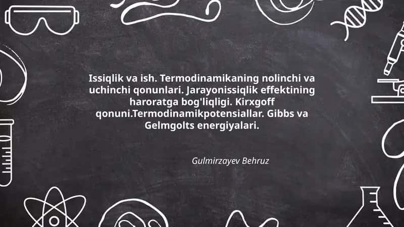 Issiqlik va ish