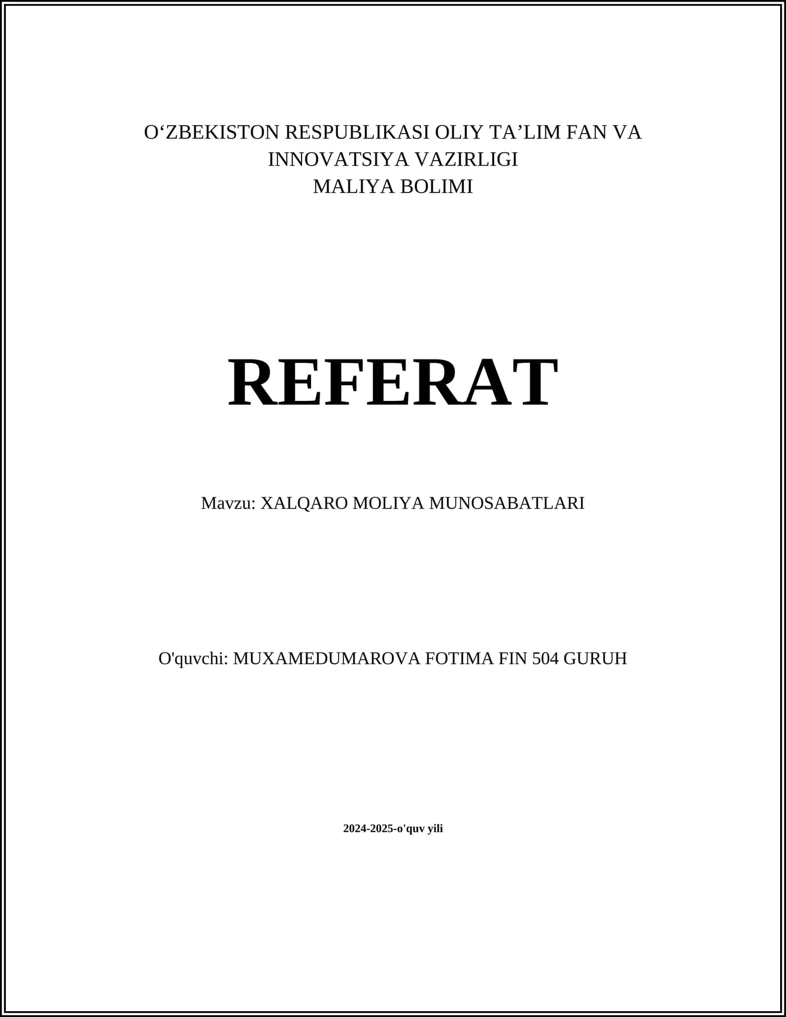 Xalqaro tijorat moliyasi
